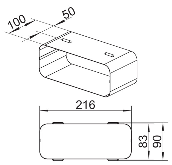 DomaPlasma DP-F-RVB150 buisverbindingsmof t.b.v. F-VRO vlakkanaal