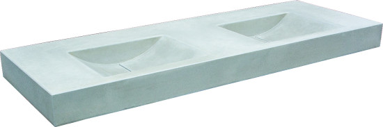 Wastafel beton in variabele diepte en breedte  (800 / 900 / 1000 mm) - LARS-01