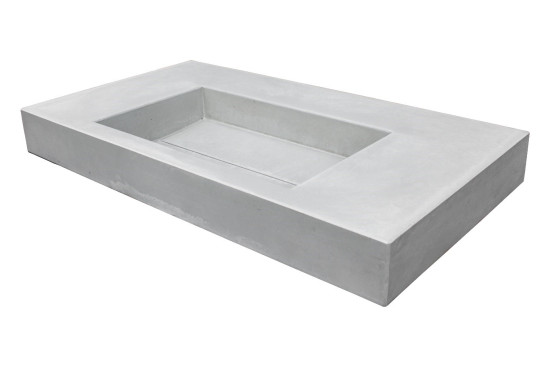 Wastafel beton in variabele diepte en breedte  (800 / 900 / 1000 mm) - JORRIT-01